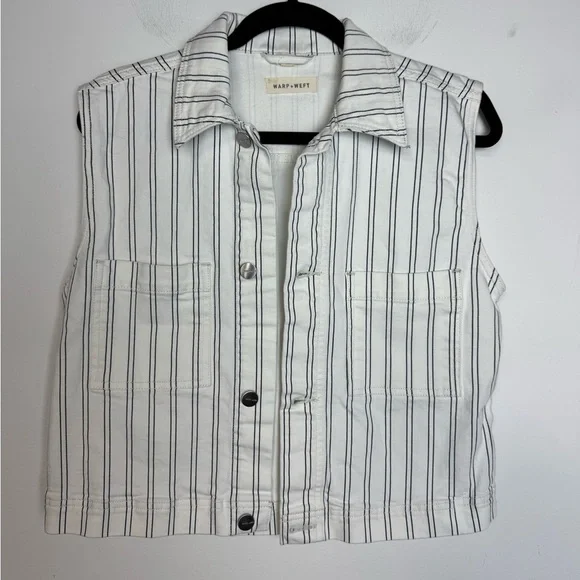 Warp + Weft Vest stripe cloud M - Picture 3 of 10